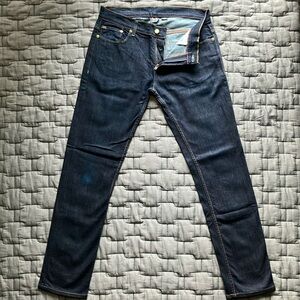 Armani Exchange Blue Slim Straight Jeans with Rich Indigo Hue